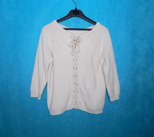 Pull lacet dos coton - pull,