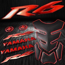4PCs Chromed Red Fuel Tank
