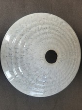 Plafonnier /  rond  Vintage en Verre Transparent Art Déco