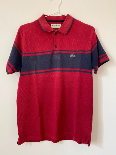 Polo lacoste bordeaux bande - polo, à