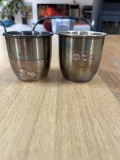 Trophée Automobile 1000 MIGLIA 2002 / 2 Gobelets / timbales en métal / GALBIATI