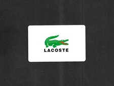 RARE CARTE CADEAU - LACOSTE : SPORT TENNIS POUR COLLECTION / GIFT CARD NO VALUE