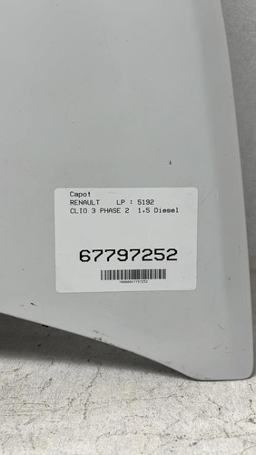 Capot renault clio - 3, phase