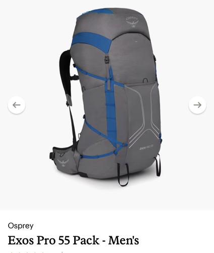 Osprey packs exos pro - pro, 55l