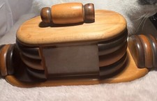 Boîte À Gâteaux Bonbons Bois Et Verre Art Déco Vintage