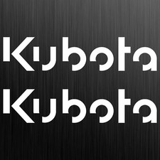 2 x Kubota 48cm x 10,5cm autocollant sticker pelle