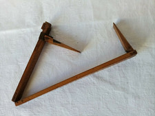 Pédimètre en bois gradué et pliant ancien, objet de chausseur ou cordonnier