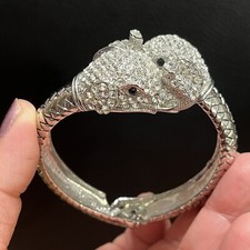 Elephant Head Hinged Bangle