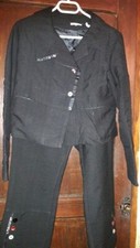 Patrice Breal Superbe tailleur veste + pantalon/pantancourt noir 7/8 T 38