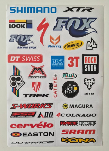 Cycling mtb bike sticker sheet - cycling,