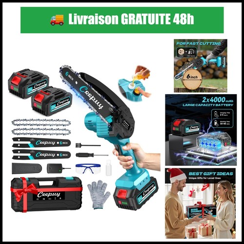 Mini tronçonneuse batterie - tronçonneuse, à