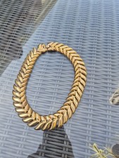 Collier Collerette Vintage Metal Fleuilles