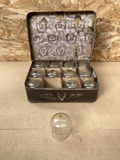 Série De 12 Ventouses Médicales + Malle Valise Transport Vintage #B563