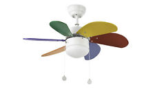 Ventilateur de plafond avec lumière et tirette FARO PALAO Multicolore 81 cm