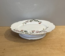 Ancienne Assiette Sur Pied Porcelaine Limoges Décor Floral Haviland CFH GDM Ø22