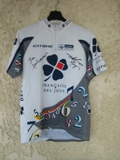 Maillot cycliste La Française des Jeux 2001 vintage SHIMANO Gitane signé shirt