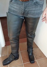 Bottes cuissardes en cuir noir