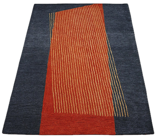 Tapis orange bleu 160x230 - tapis,