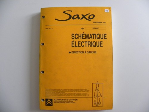 Manuel atelier citroen saxo - manuel, d'atelier