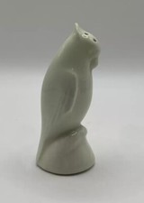 Salière ou poivrière Limoges zoomorphe perruche porcelaine blanche