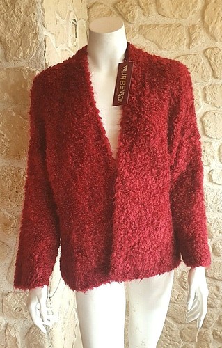 Gilet maille bordeaux - , neuf