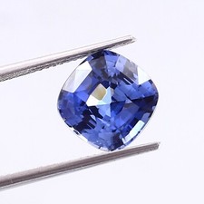 Coussin saphir bleu royal naturel de Ceylan taillé pierre précieuse lâche 10 ...