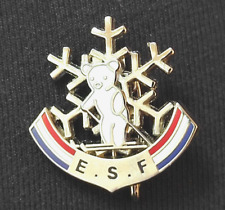 INSIGNE SKI FRANÇAIS -E.S.F-FLOCON - OURSON BLANC- 徽章滑雪-Жетон лыжный-Badge