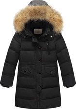 Amropi Enfant Fille Parka Veste Manteau Longue Blouson Epaisse Manteau À Capuche