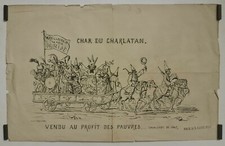 Char du charlatant 1867 Estampe en couleur Politique Caricature