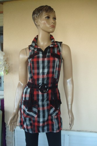 Robe tunique ete - d, ecossaise