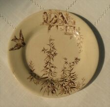 Assiette ancienne décor oiseaux « Les chardonnerets »