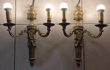 Ancienne paire d'applique de style Louis XVI en Bronze - Fonctionne
