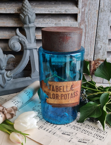 Ancien pot bocal verre a - bocal, en