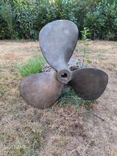 Ancienne hélice tripale Columbian D25P19R Vintage en bronze