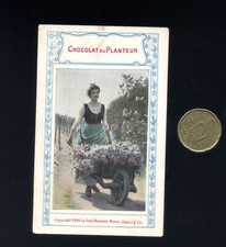 MINI CALENDRIER CARTE PUBLICITAIRE - CHROMO - CHOCOLAT DU PLANTEUR - 1899