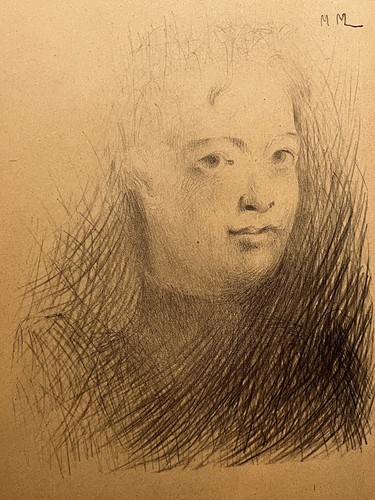Marc mouclier etude tete - tete, femme