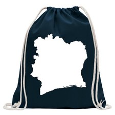 Silhouette De La Côte D'Ivoire Sac À Dos Sportif Sac À Dos Avec Sangle
