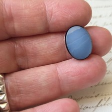 Cornaline Agate Bleu Ancienne pour Bijou 16 mm Intaille Héraldique