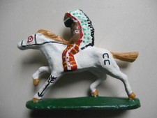 FIGURINES QUIRALU ALUDO SERIE ""LES INDIENS""  CHEF A CHEVAL