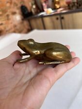 Statue grenouille décorative en laiton massif