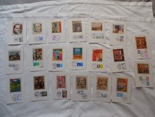 LOT DE 20 CARTES AVEC TIMBRES