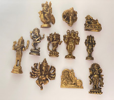 21 Figurine Dieu GANESH en laiton amulette collection Thaïlande porte bonheur