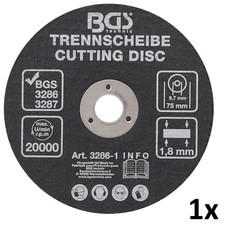 1 disque à tronçonner Ø 75mm 1.8mm meuleuse pneumatique disqueuse ébarber