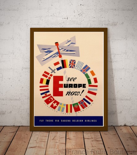 Poster affiche sabena see - poster-affiche,