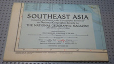 Southeast Asia - National Geographic Map -  September 1955