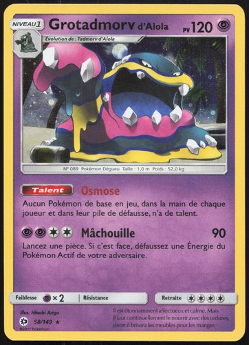Carte pokémon grotadmorv - pokémon,