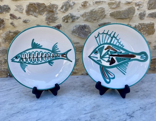 Deux assiettes céramiques - assiettes,