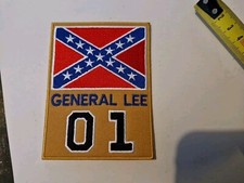 Patch Écusson Thermocollant Brodé Drapeau Rebel Général Lee H 10 Cm L 7,5  