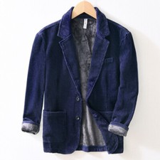 Hommes Velours Manteau Costume