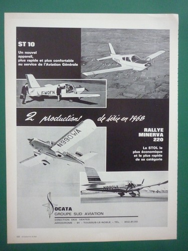 1968 pub sud aviation - sud, socata